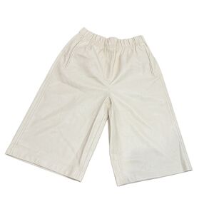 Mango Beige Women's Faux Leather Shorts - Size Small